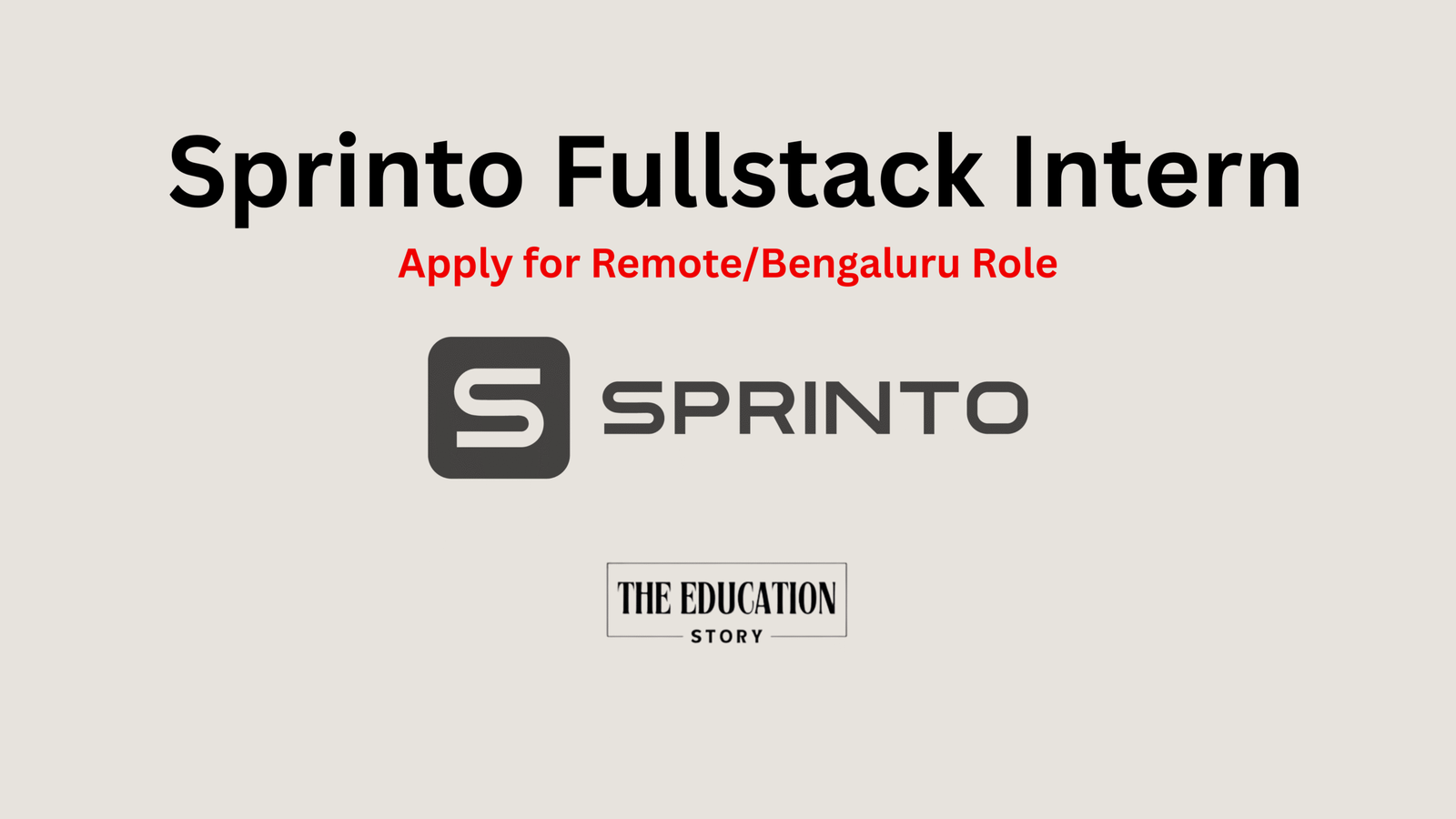 Sprinto Fullstack Intern: Apply for Remote/Bengaluru Role